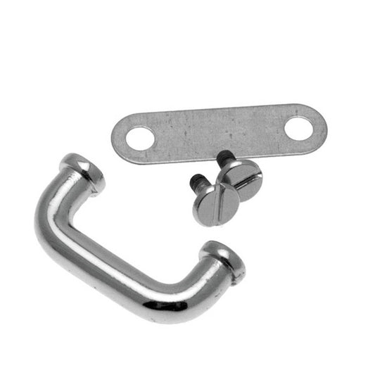 Brückenschnalle Taschenverschluss | Mit Schrauben | Nickelfarben | 30 mm x 15 mm x 5 mm