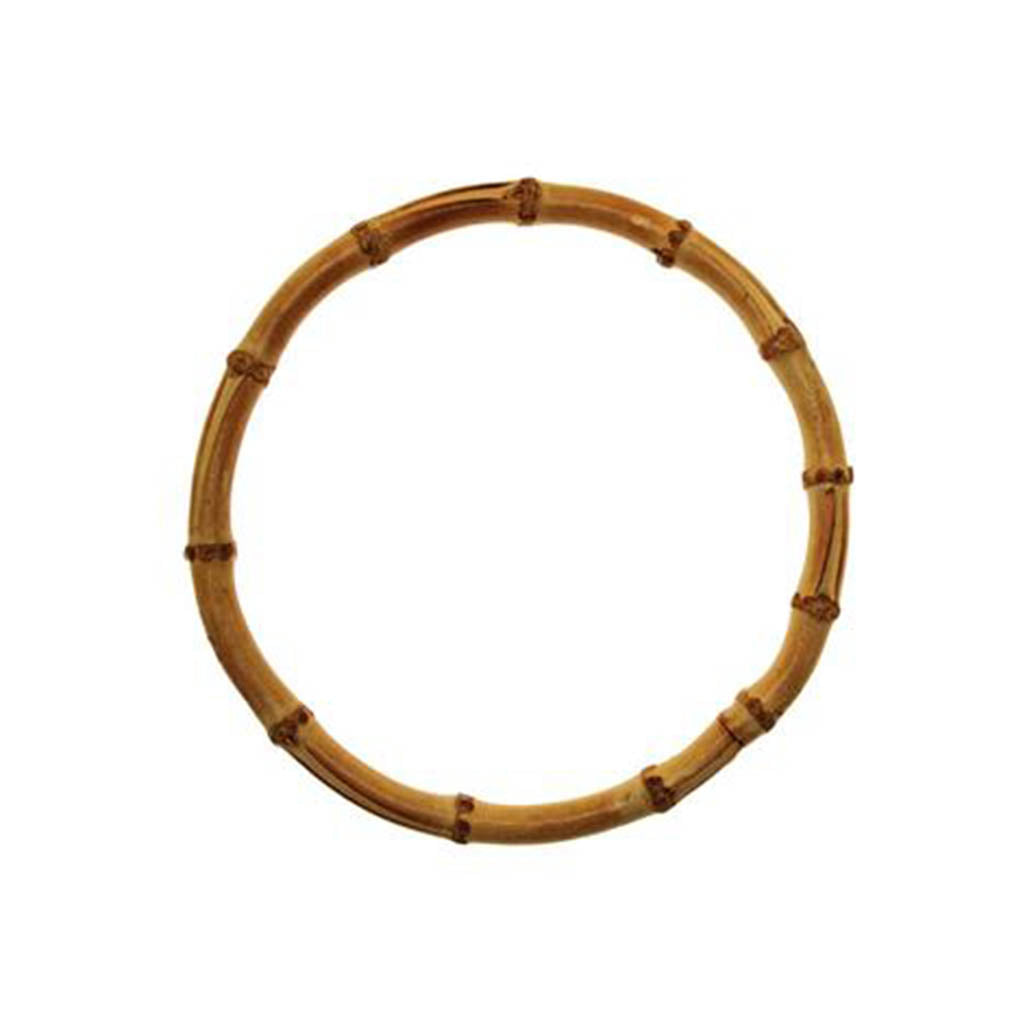 Taschengriff | Aus Bambus | Durchmesser 15 cm | Natur, Dunkel