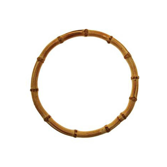 Taschengriff | Aus Bambus | Durchmesser 15 cm | Natur, Dunkel