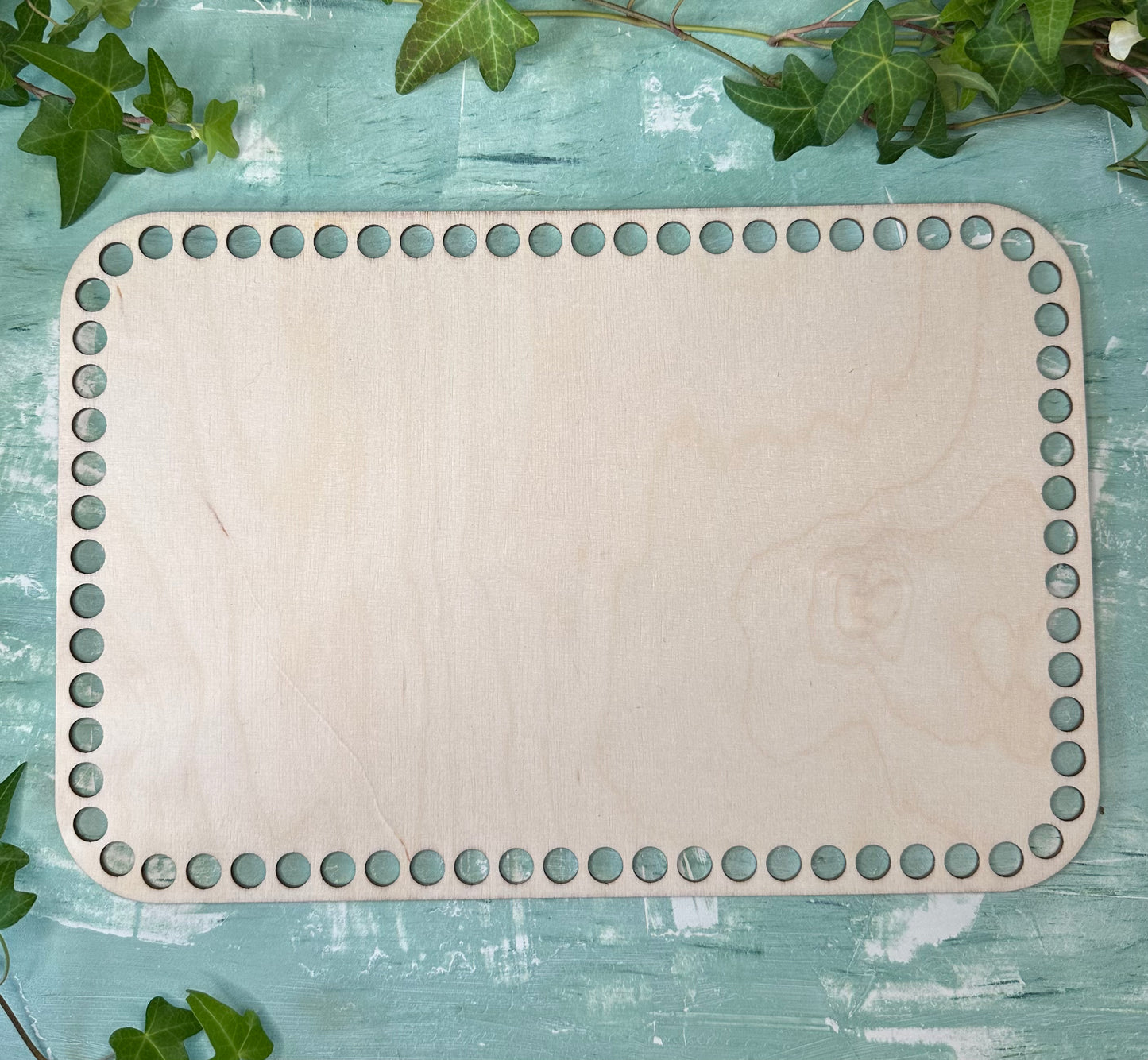 Knüpfvorlage | Häkelboden Holz, Korbboden | Rechtecke | Verschiedene Größen