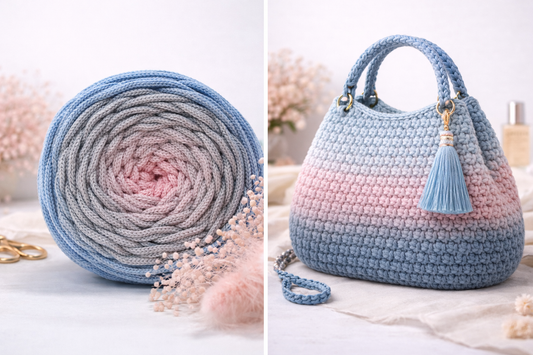 Polyestergarn | Ombre mit Farbverlauf | Stärke 3 mm | Länge 260 Meter | Verschiedene Farben