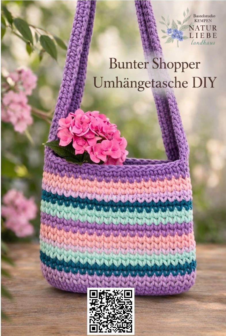 Anleitung für Bunte Shopper Umhängetasche DIY | PDF