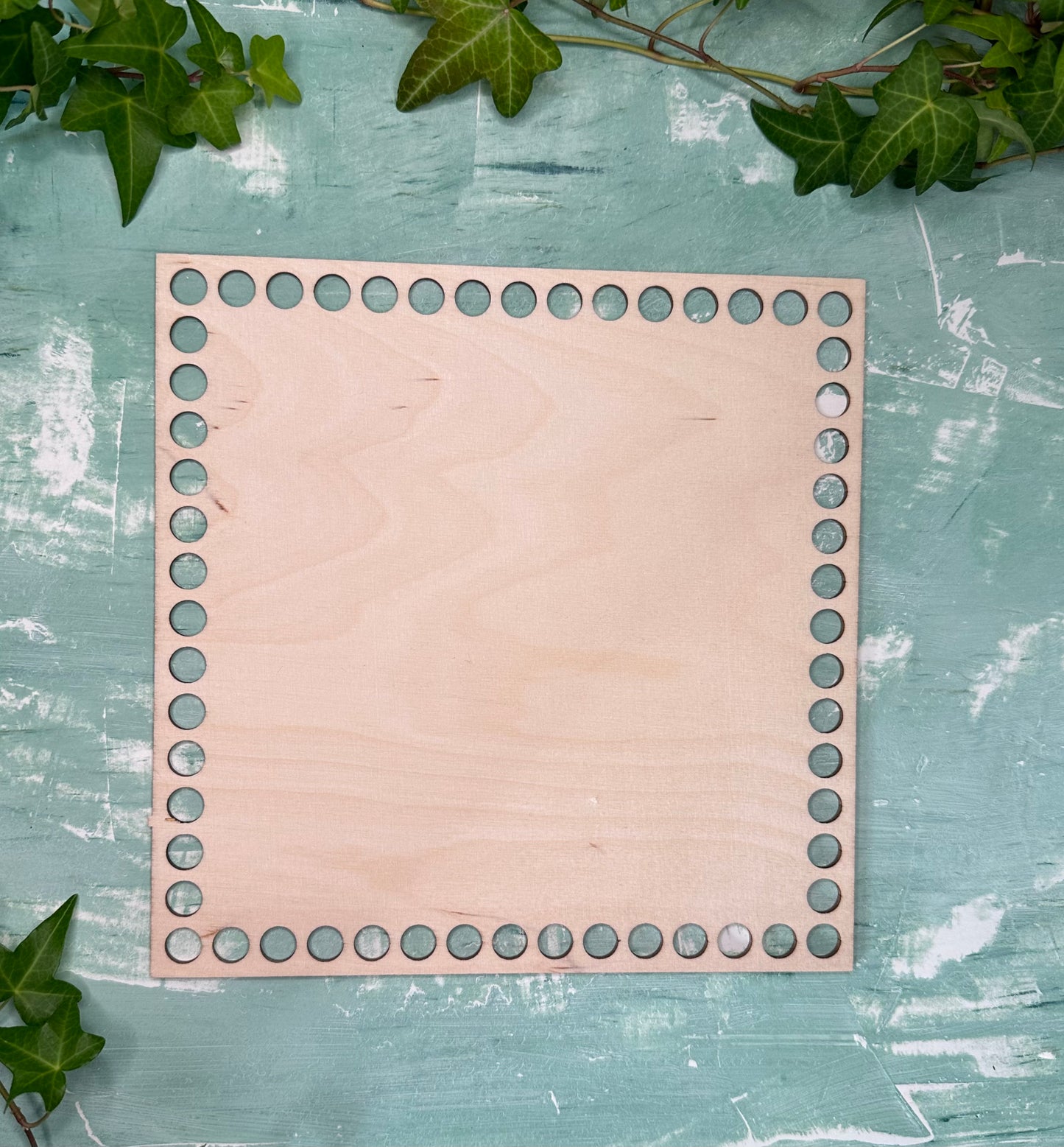 Knüpfvorlage | Häkelboden Holz, Korbboden | Quadrat | Verschiedene Größen