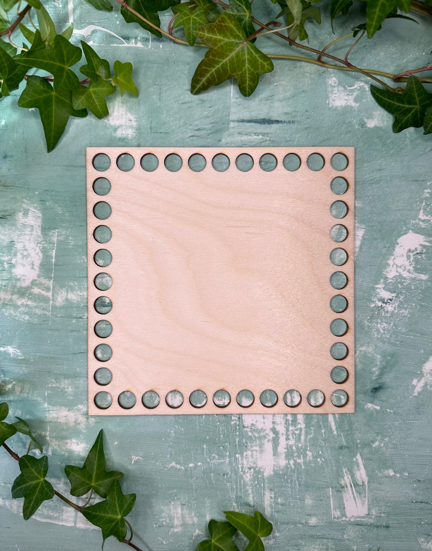 Knüpfvorlage | Häkelboden Holz, Korbboden | Quadrat | Verschiedene Größen