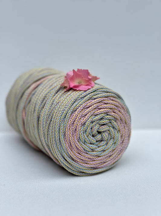 Flechtkordel Premium | 100% Baumwolle | Stärke 5 mm, geflochten | Länge 100 Meter | Verschiedene Farben