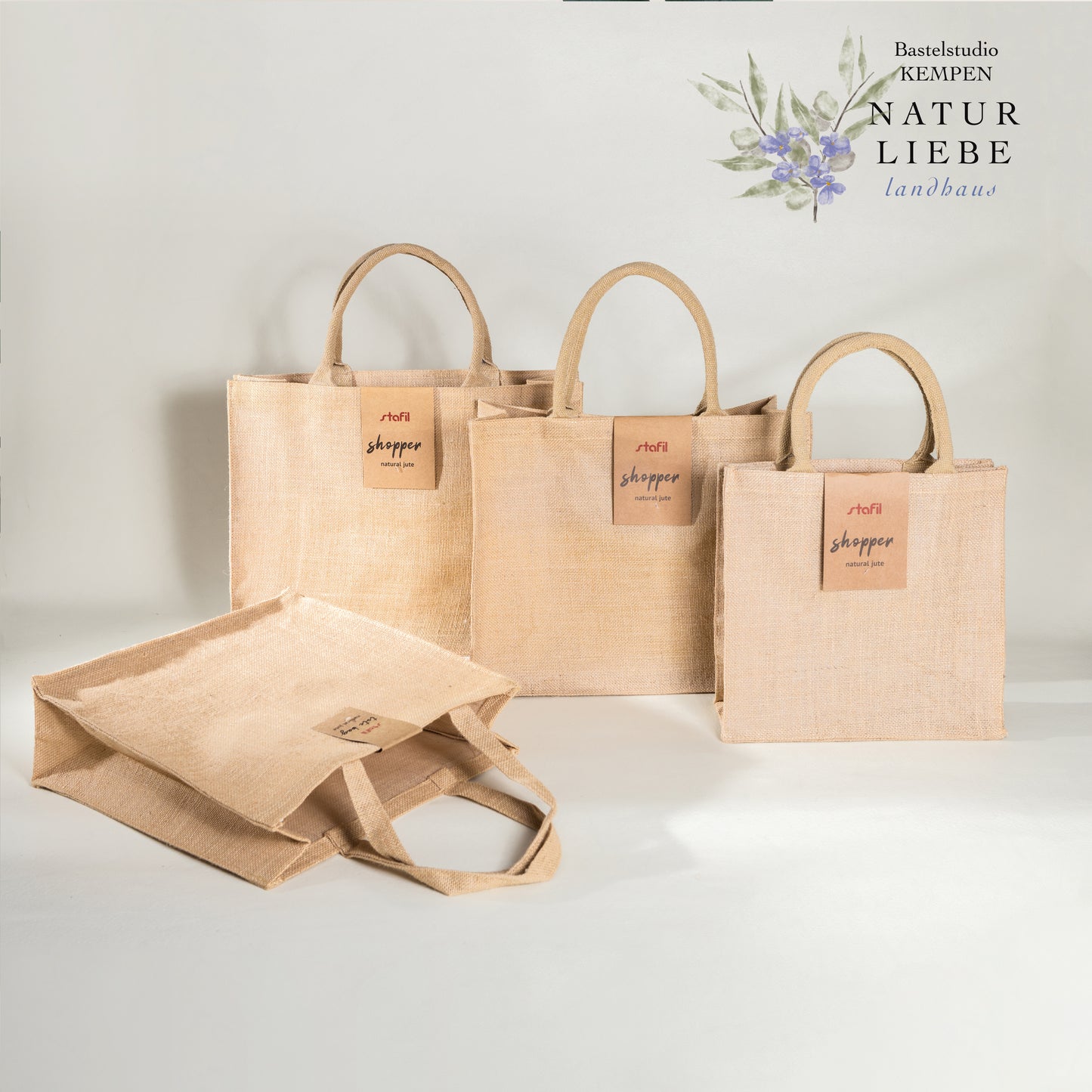 DIY Jute Shopper  Set | Mit Granny Square | Verschiedene Größen