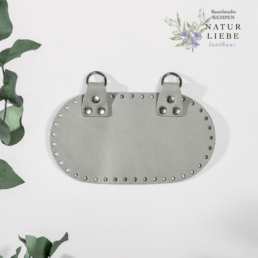Stabiler Lederboden | 220 x 120 mm | Mit Metallringen | DIY Zubehör für handgemachte Rucksäcke & Taschen