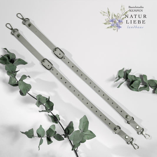 Verstellbare Lederriemen | Karabinerhaken für Rucksack & Taschen | DIY Zubehör (2 Stück, 850 mm)