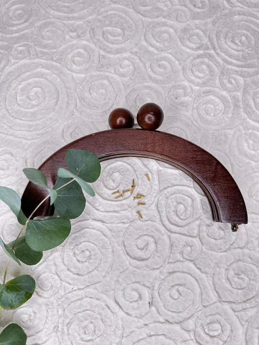 Taschengriffe aus Holz | 19 cm | Halbrund