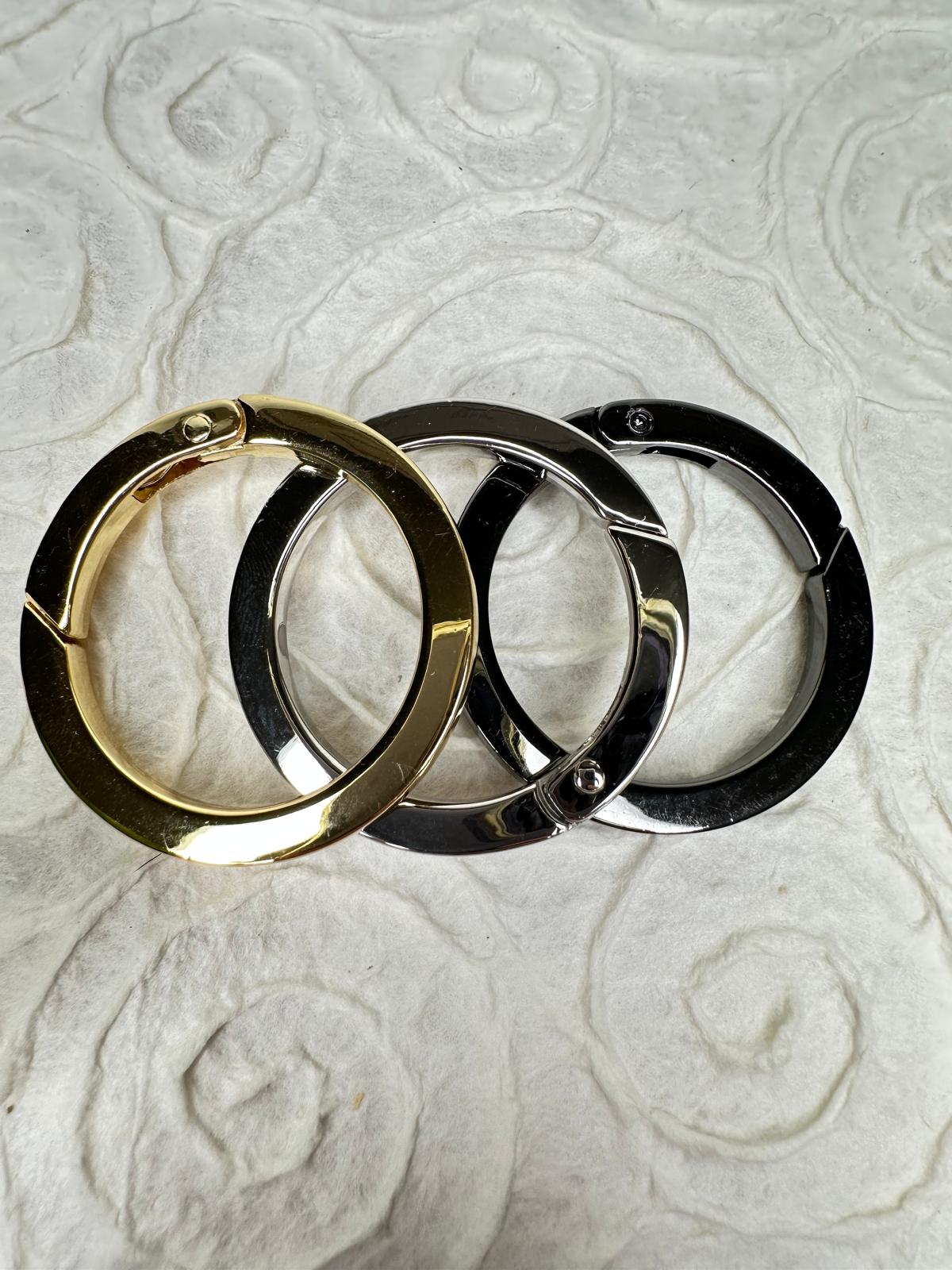 Karabinerringe für Taschengriffe | Metall | Vierkantig | Verschiedene Größen und Farben