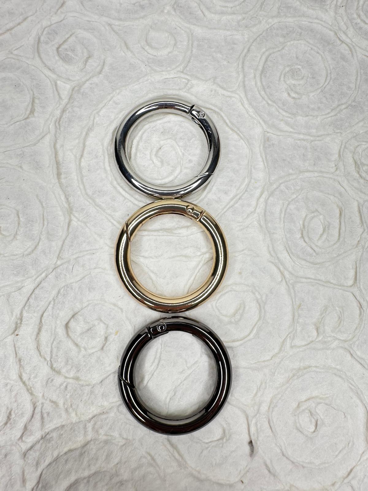 Karabinerringe für Taschengriffe | Metall | Rund | Verschiedene Größen und Farben