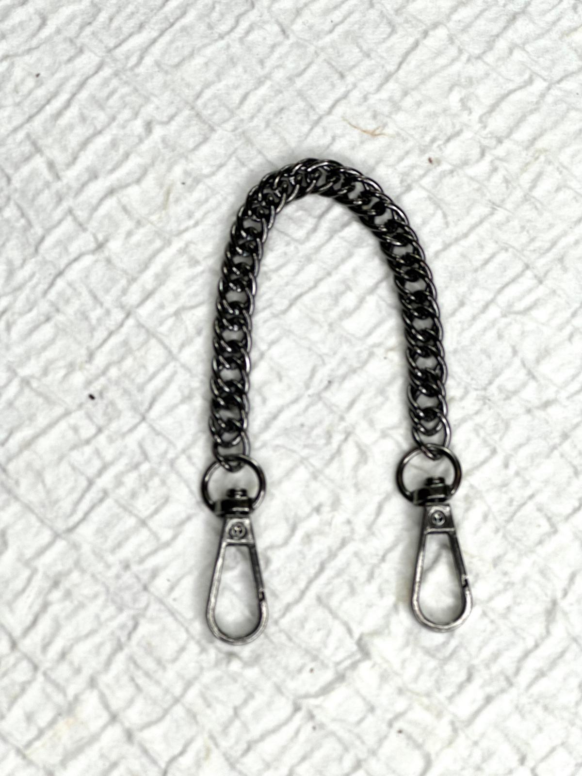 Metallkette / Henkel für Handtaschen mit Karabinern | 21,5 cm