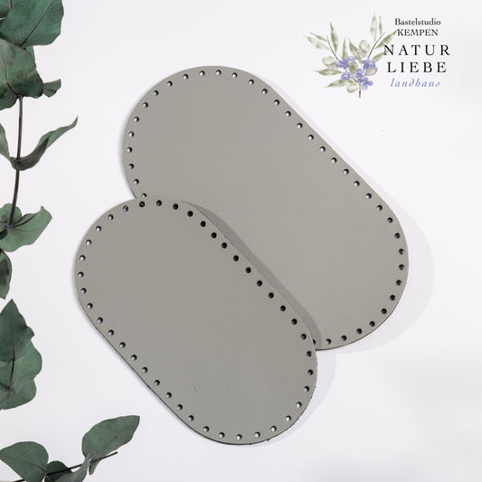 Taschenboden | Aus Leder | Oval | 220 x 120 mm