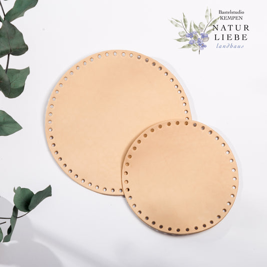 Taschenboden | Aus Leder | Rund | 160 mm