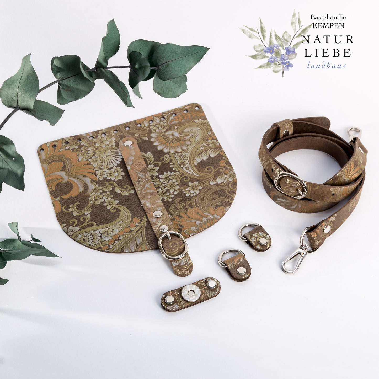 Foliertes Leder-Set – Luxus | 20x18 cm | mit Schnalle