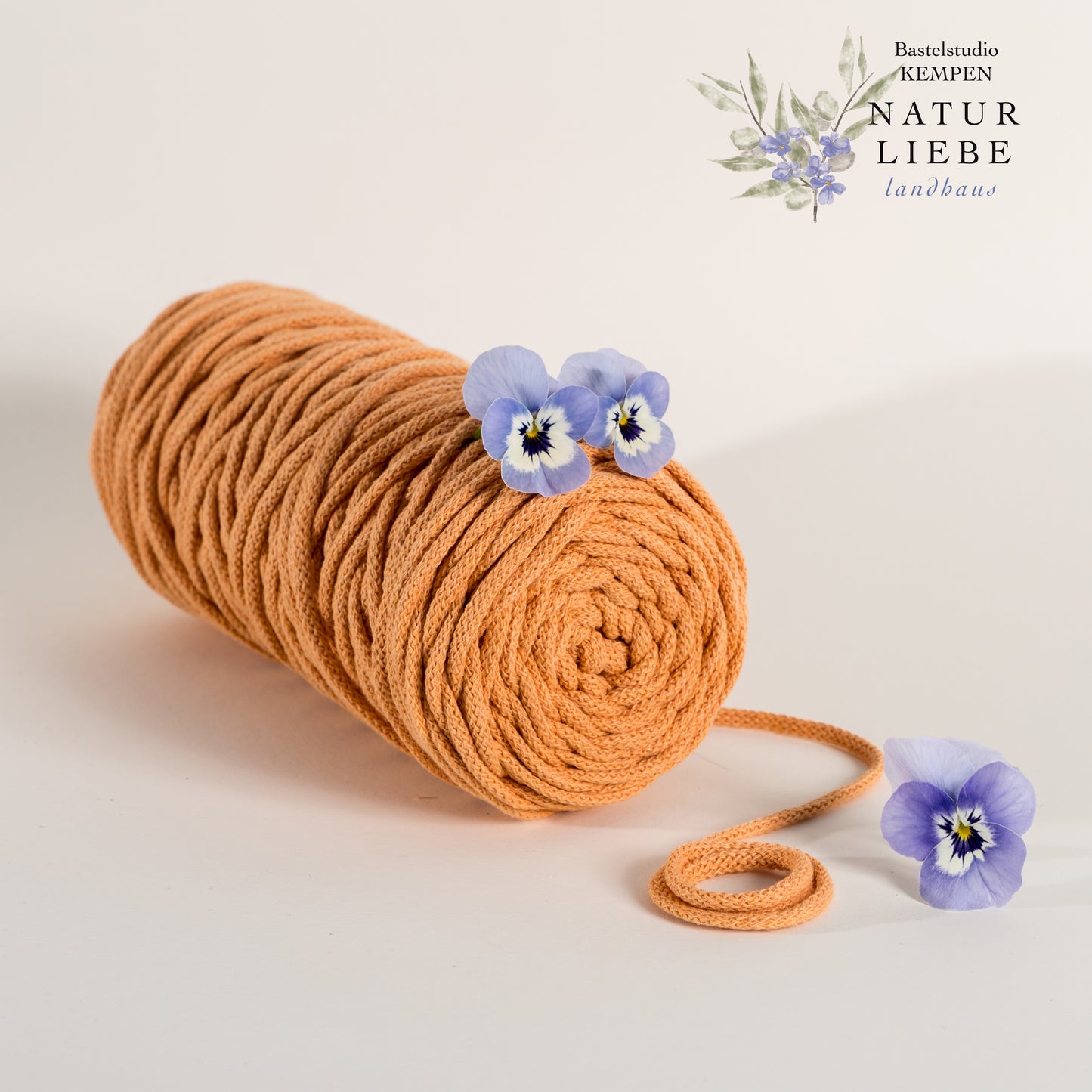 Makramee Garn KAKTUS | 100% Baumwolle | Stärke 3 mm, geflochten | Länge 100 Meter | Verschiedene Farben