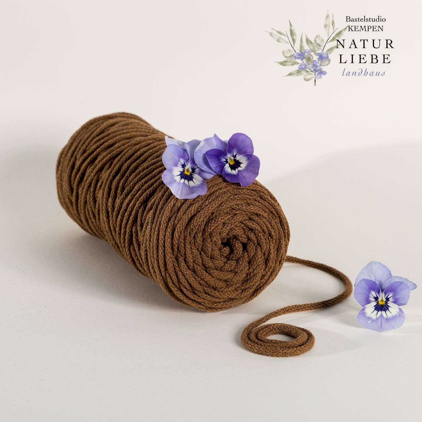 Makramee Garn KAKTUS | 100% Baumwolle | Stärke 3 mm, geflochten | Länge 100 Meter | Verschiedene Farben