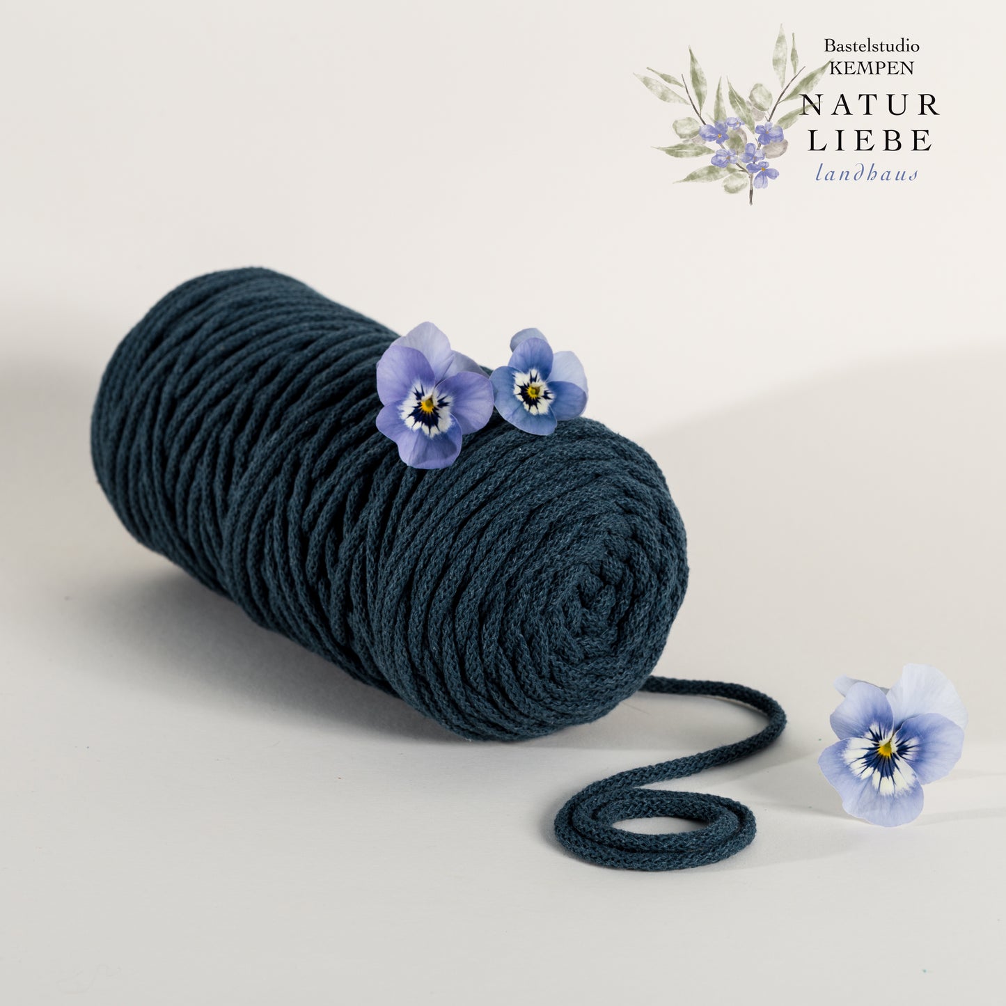 Makramee Garn KAKTUS | 100% Baumwolle | Stärke 3 mm, geflochten | Länge 100 Meter | Verschiedene Farben