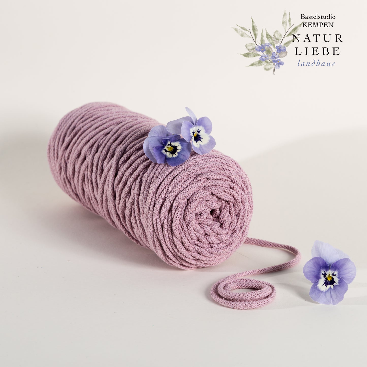 Makramee Garn KAKTUS | 100% Baumwolle | Stärke 3 mm, geflochten | Länge 100 Meter | Verschiedene Farben