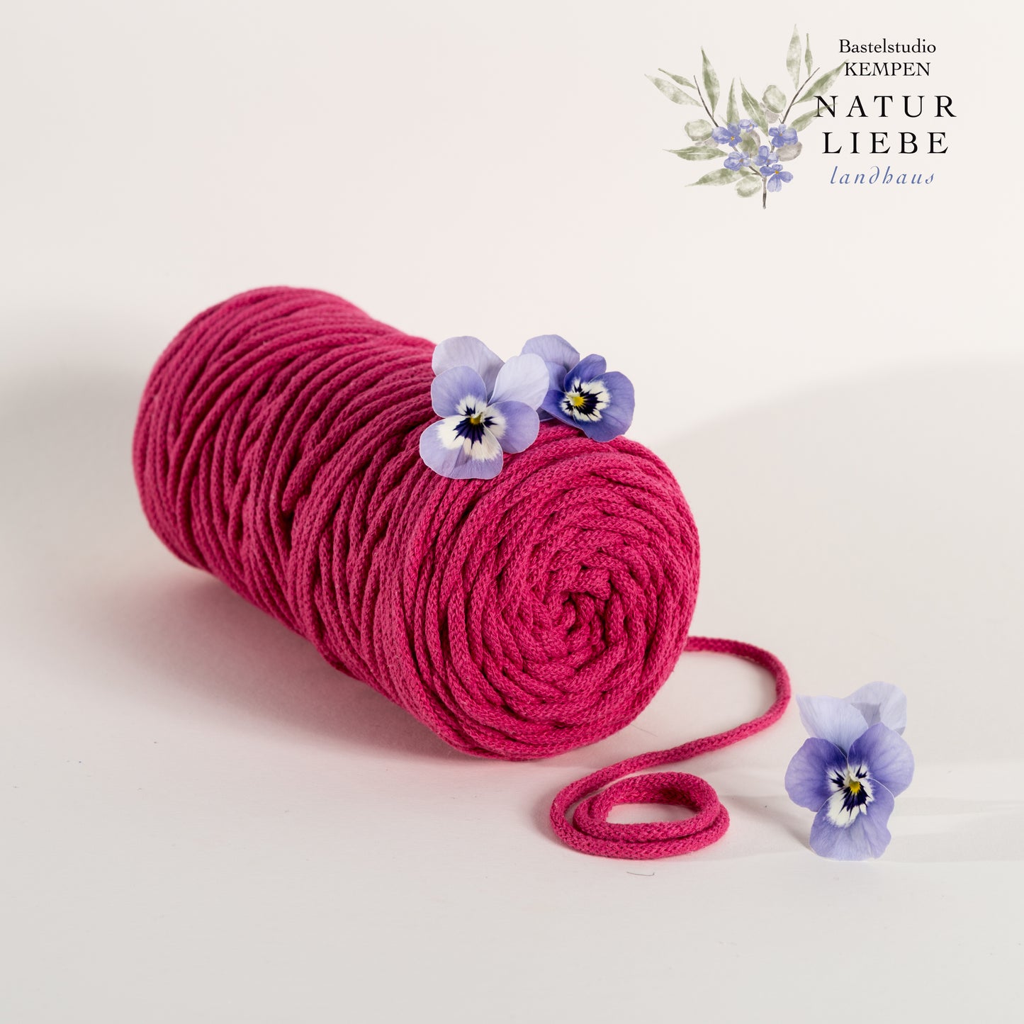 Makramee Garn KAKTUS | 100% Baumwolle | Stärke 3 mm, geflochten | Länge 100 Meter | Verschiedene Farben