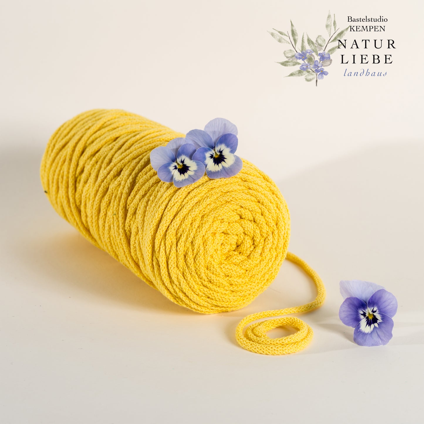 Makramee Garn KAKTUS | 100% Baumwolle | Stärke 3 mm, geflochten | Länge 100 Meter | Verschiedene Farben