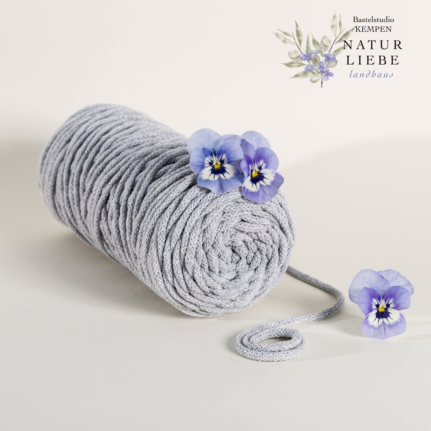 Makramee Garn KAKTUS | 100% Baumwolle | Stärke 3 mm, geflochten | Länge 100 Meter | Verschiedene Farben