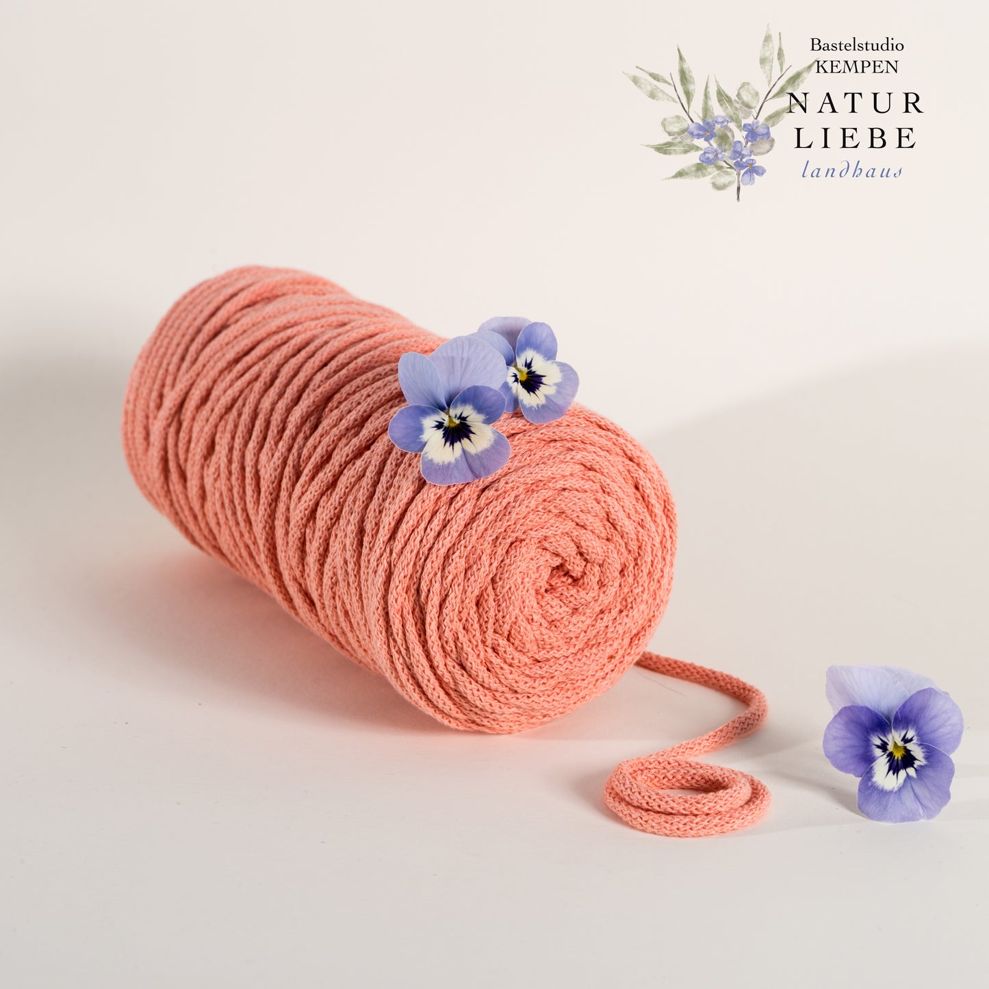 Makramee Garn KAKTUS | 100% Baumwolle | Stärke 3 mm, geflochten | Länge 100 Meter | Verschiedene Farben