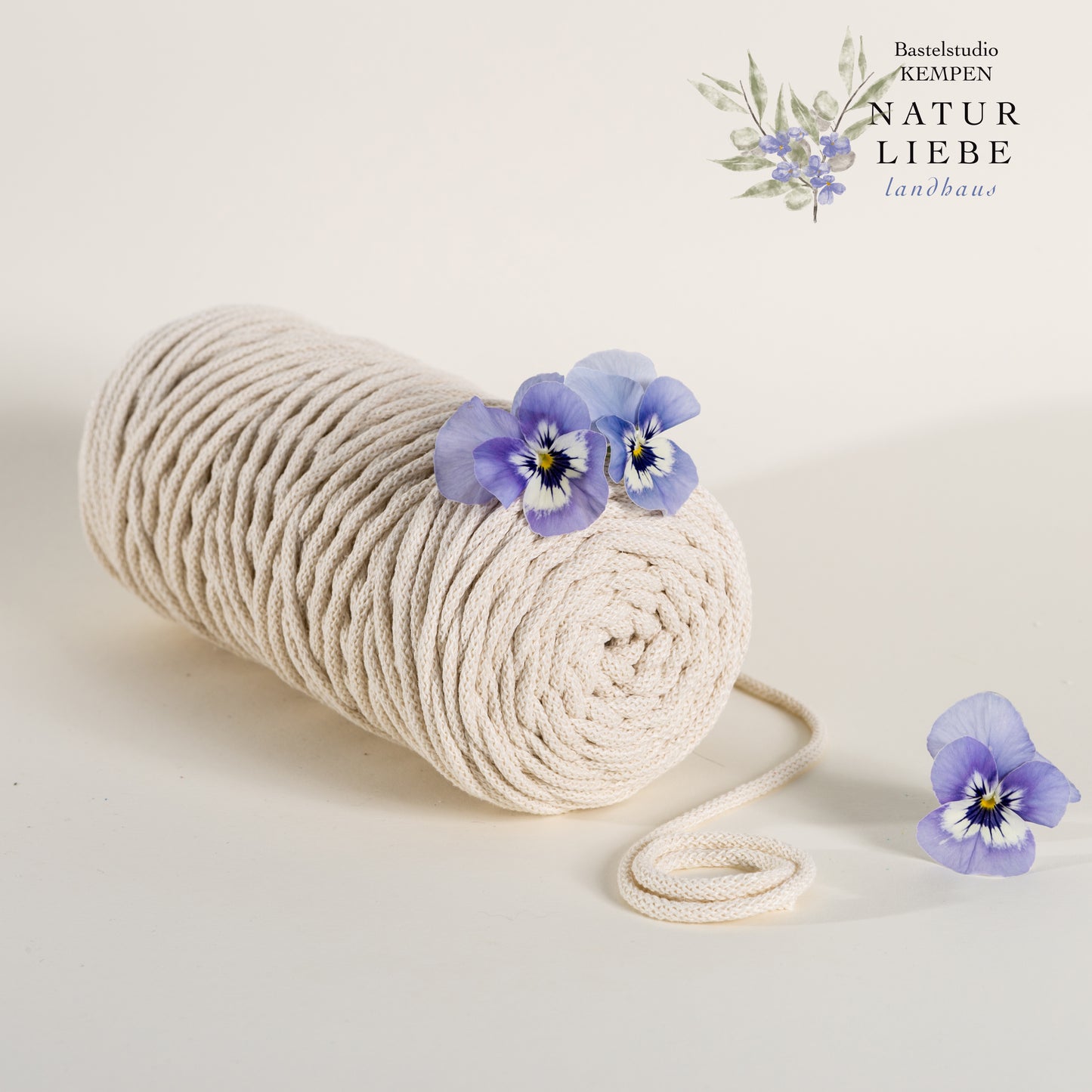 Makramee Garn KAKTUS | 100% Baumwolle | Stärke 3 mm, geflochten | Länge 100 Meter | Verschiedene Farben