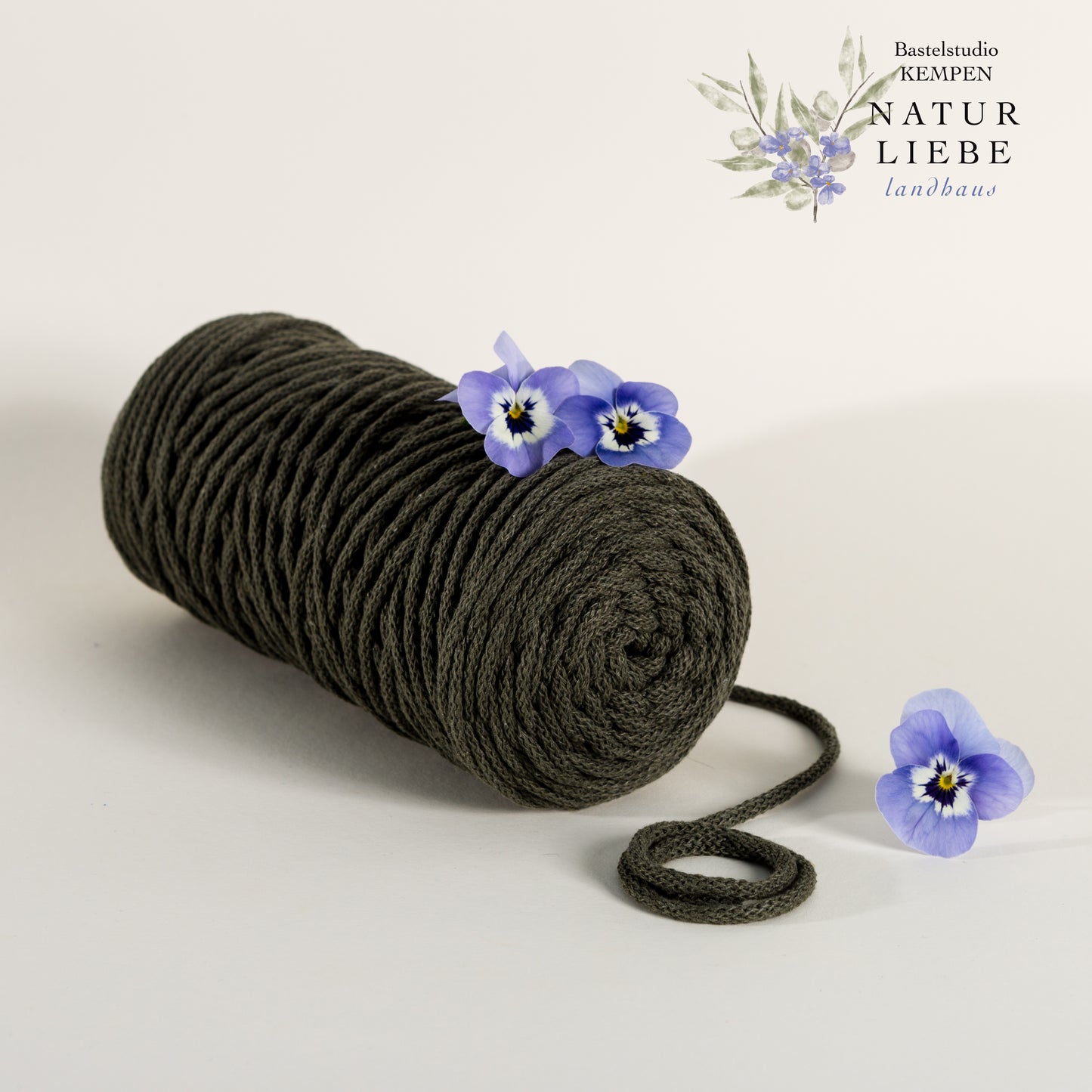 Makramee Garn KAKTUS | 100% Baumwolle | Stärke 3 mm, geflochten | Länge 100 Meter | Verschiedene Farben