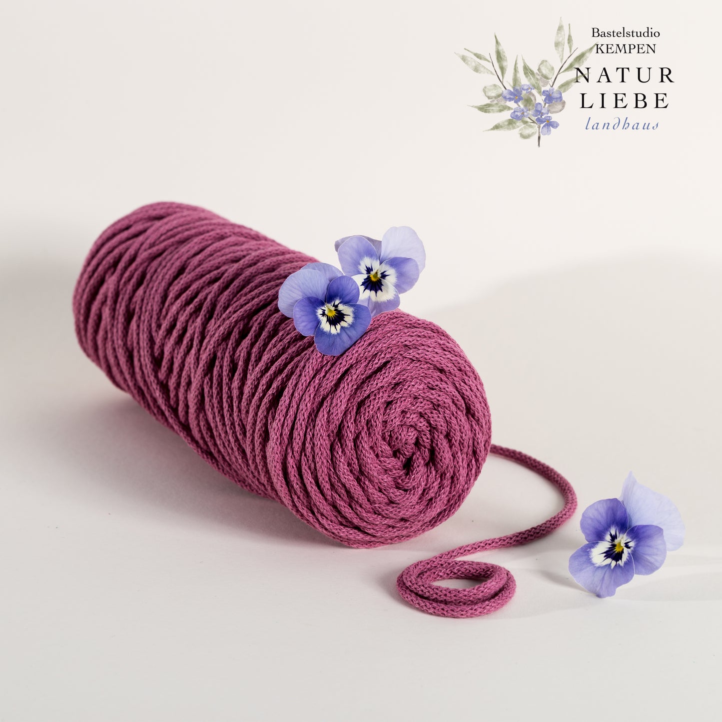 Makramee Garn KAKTUS | 100% Baumwolle | Stärke 3 mm, geflochten | Länge 100 Meter | Verschiedene Farben