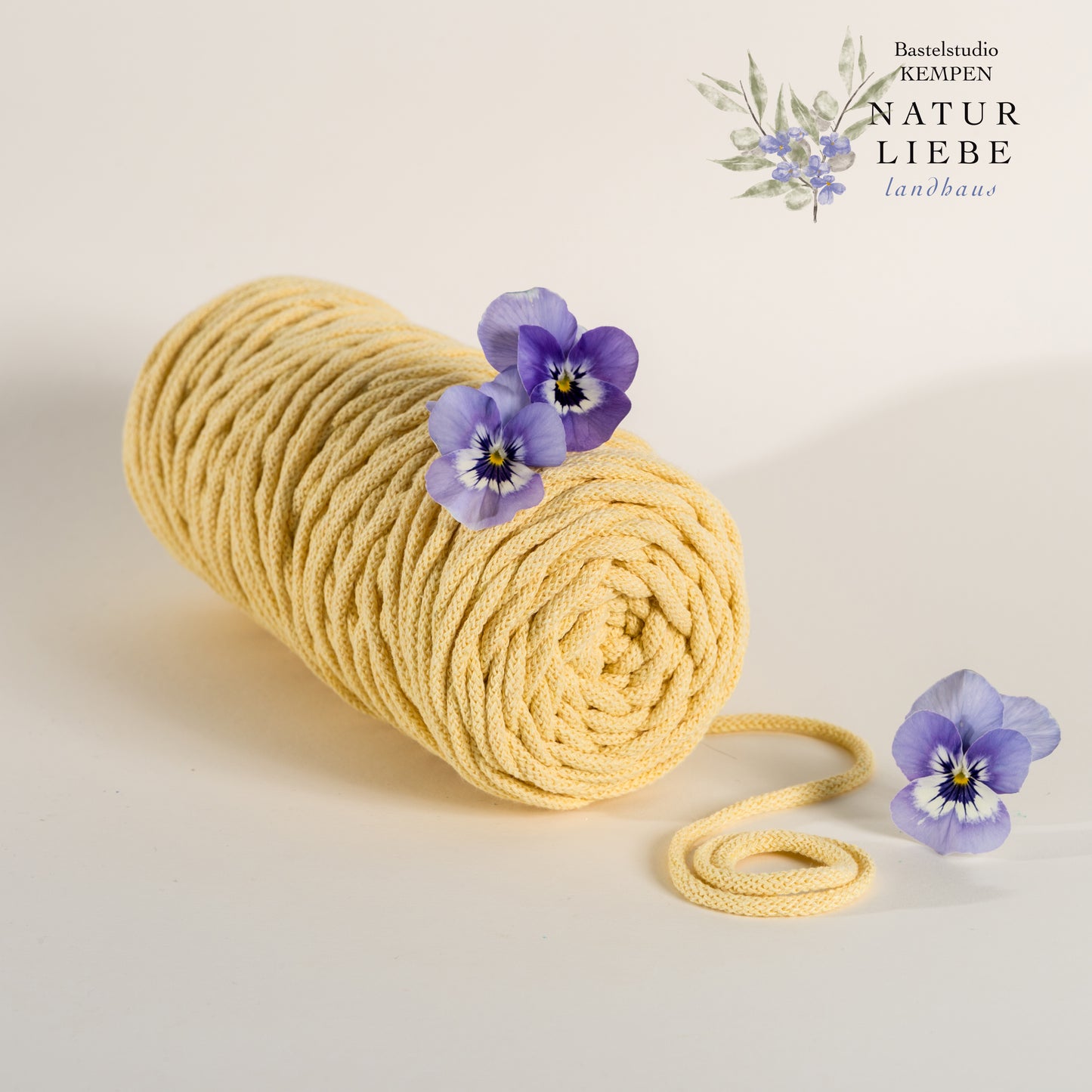 Makramee Garn KAKTUS | 100% Baumwolle | Stärke 3 mm, geflochten | Länge 100 Meter | Verschiedene Farben