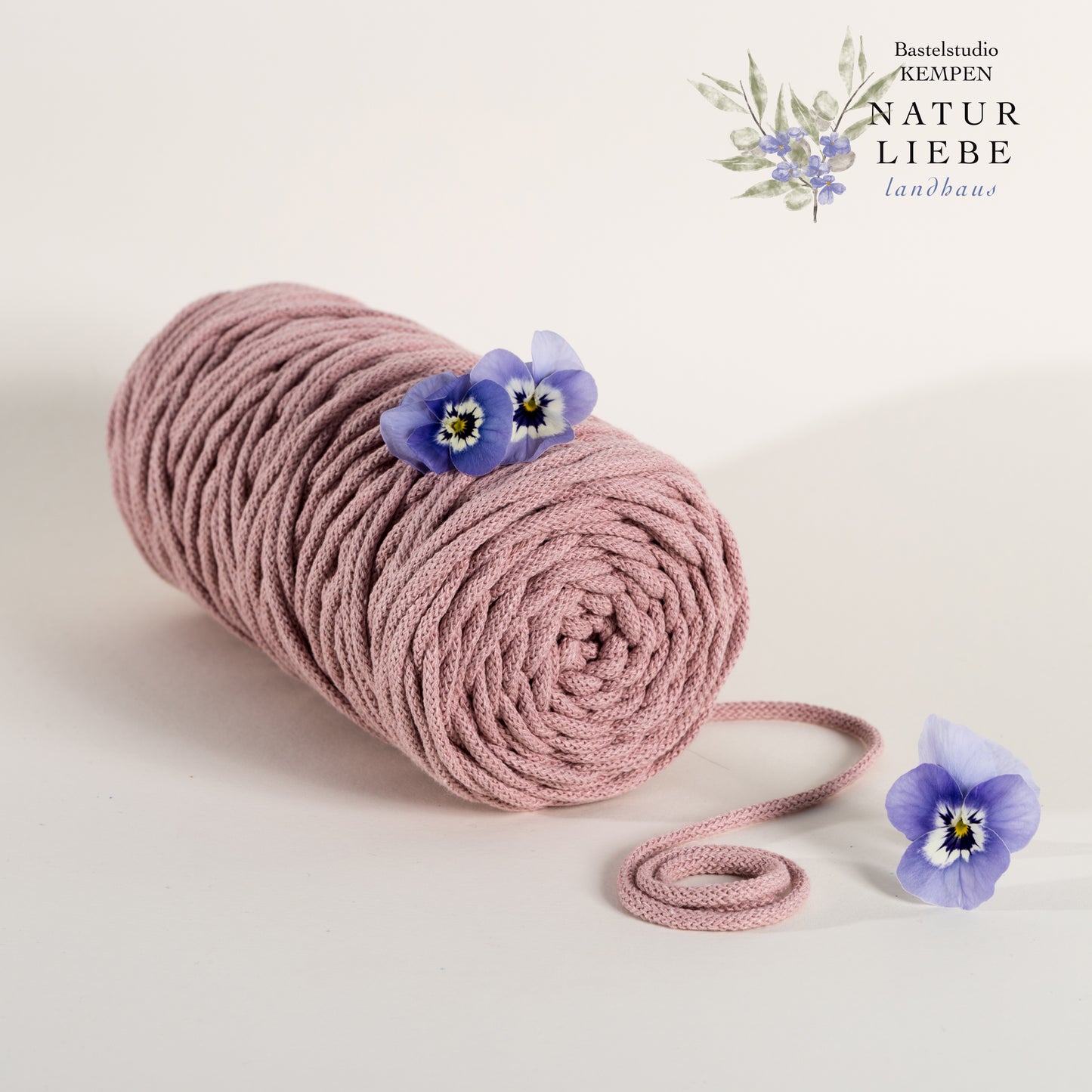 Makramee Garn KAKTUS | 100% Baumwolle | Stärke 3 mm, geflochten | Länge 100 Meter | Verschiedene Farben