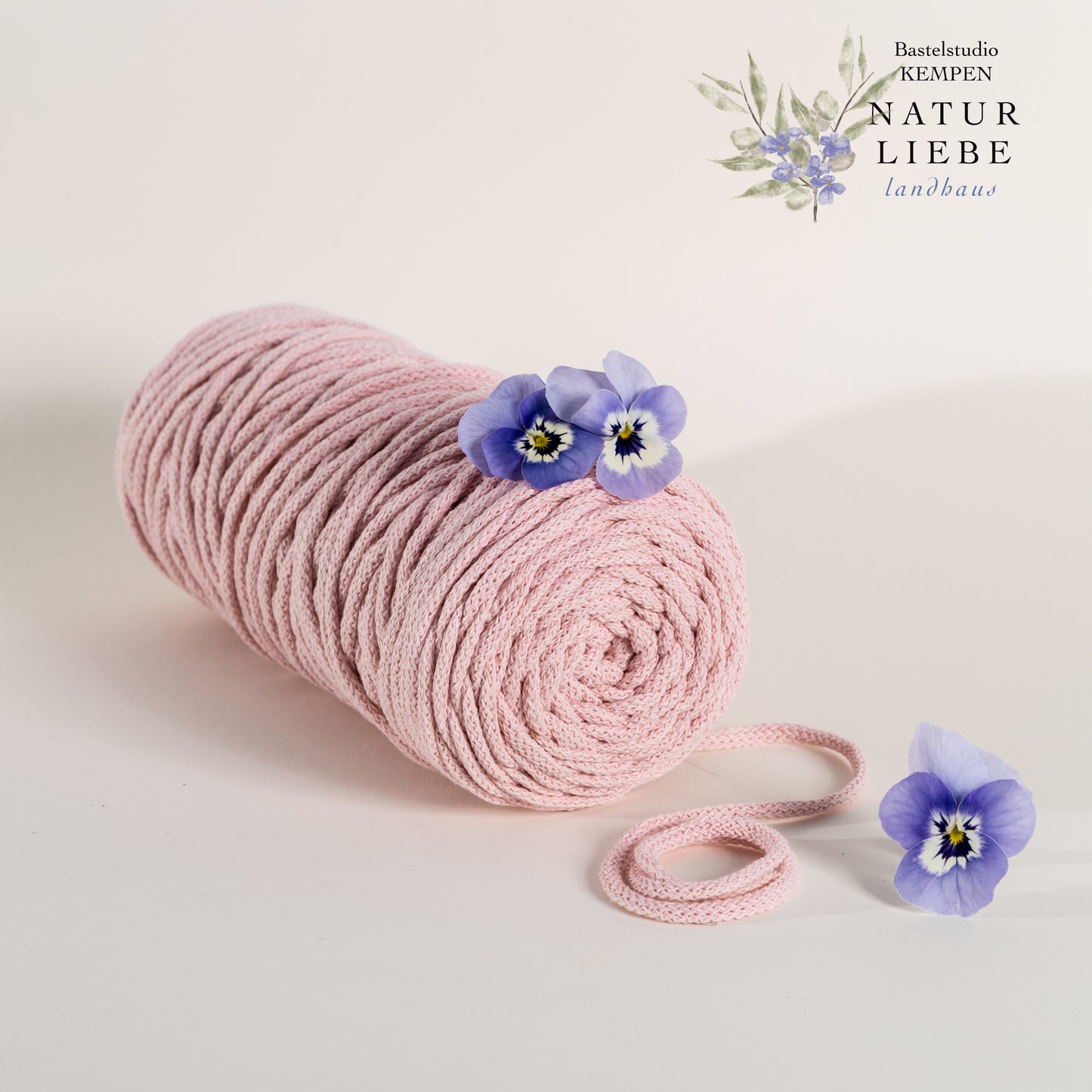 Makramee Garn KAKTUS | 100% Baumwolle | Stärke 3 mm, geflochten | Länge 100 Meter | Verschiedene Farben