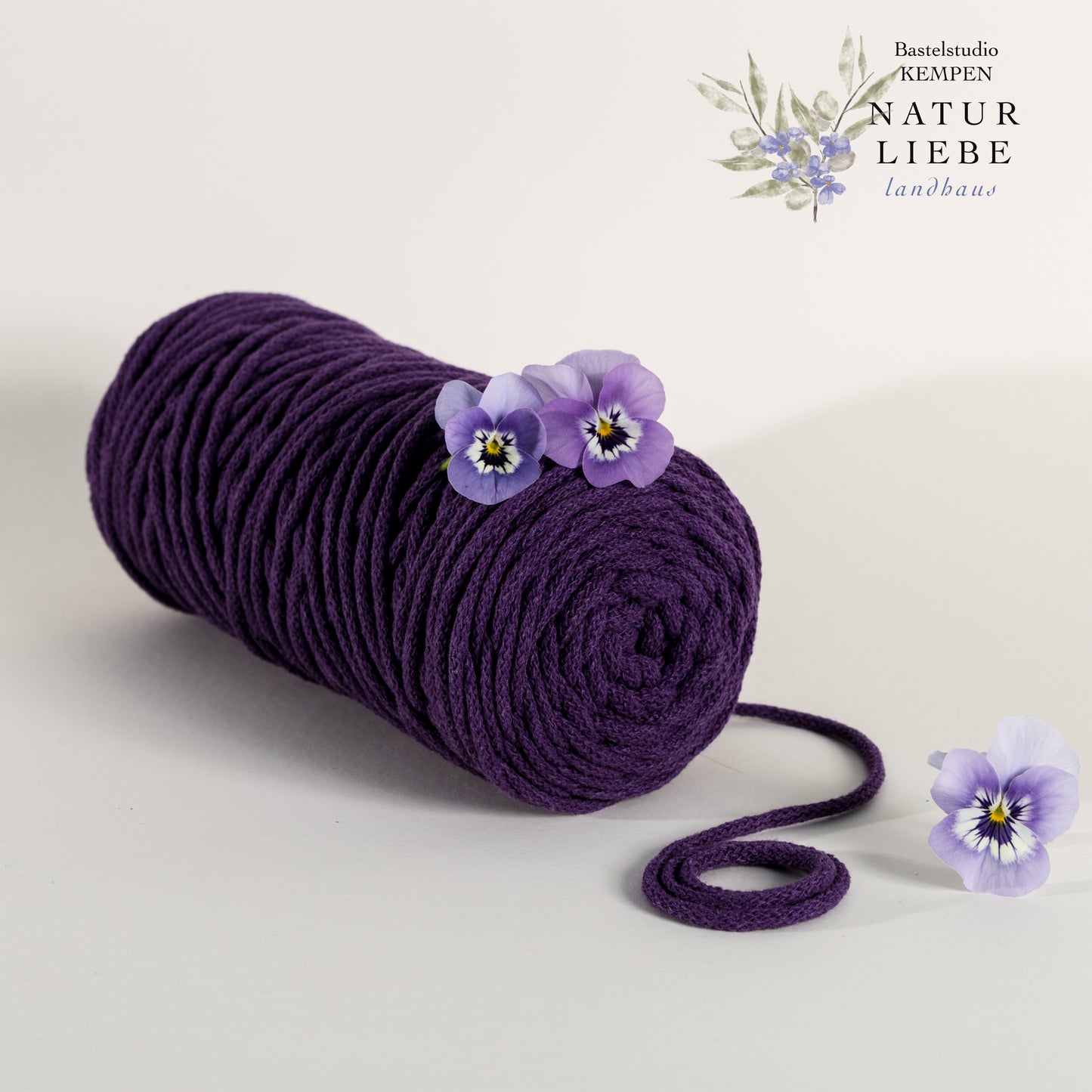 Makramee Garn KAKTUS | 100% Baumwolle | Stärke 3 mm, geflochten | Länge 100 Meter | Verschiedene Farben