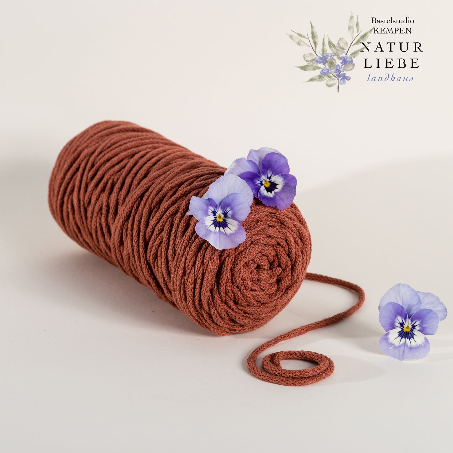 Makramee Garn KAKTUS | 100% Baumwolle | Stärke 3 mm, geflochten | Länge 100 Meter | Verschiedene Farben