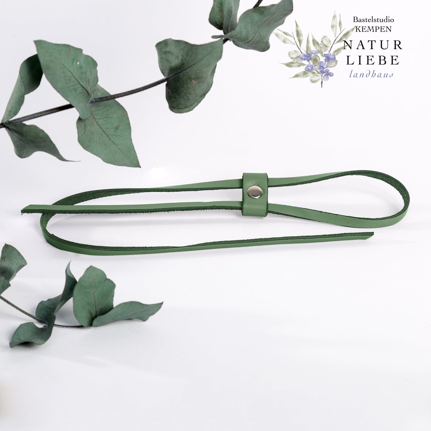 Zugband aus Leder | Kordel für Taschen | 7 mm x 800 mm | Pflanzlich gegerbt