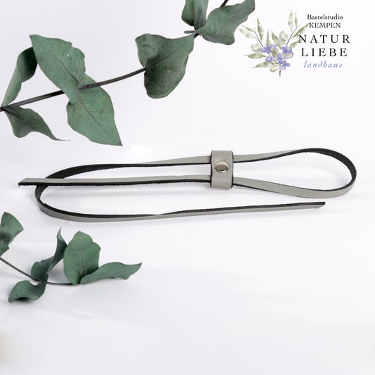 Zugband aus Leder | Kordel für Taschen | 7 mm x 800 mm | Pflanzlich gegerbt