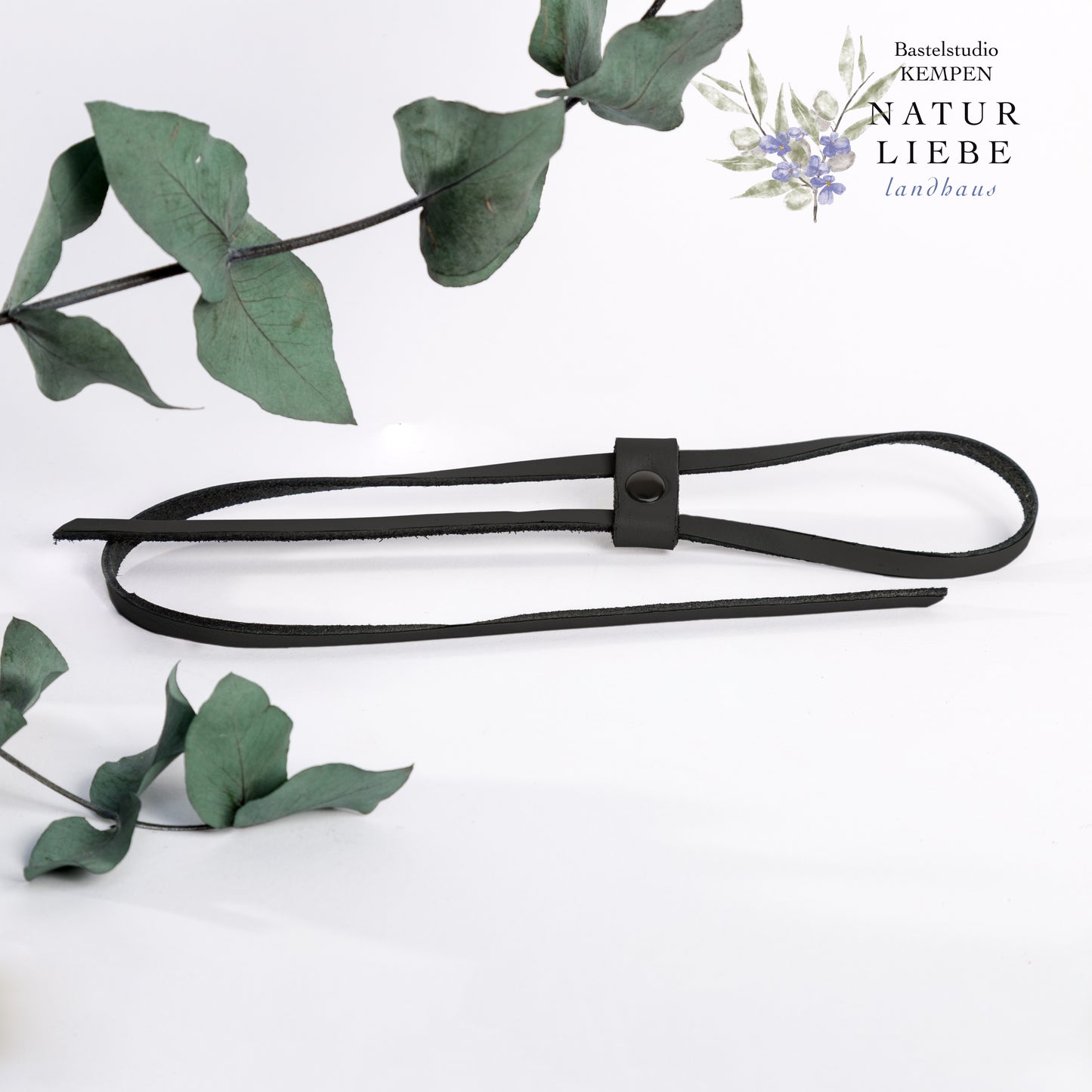 Zugband aus Leder | Kordel für Taschen | 7 mm x 800 mm | Pflanzlich gegerbt