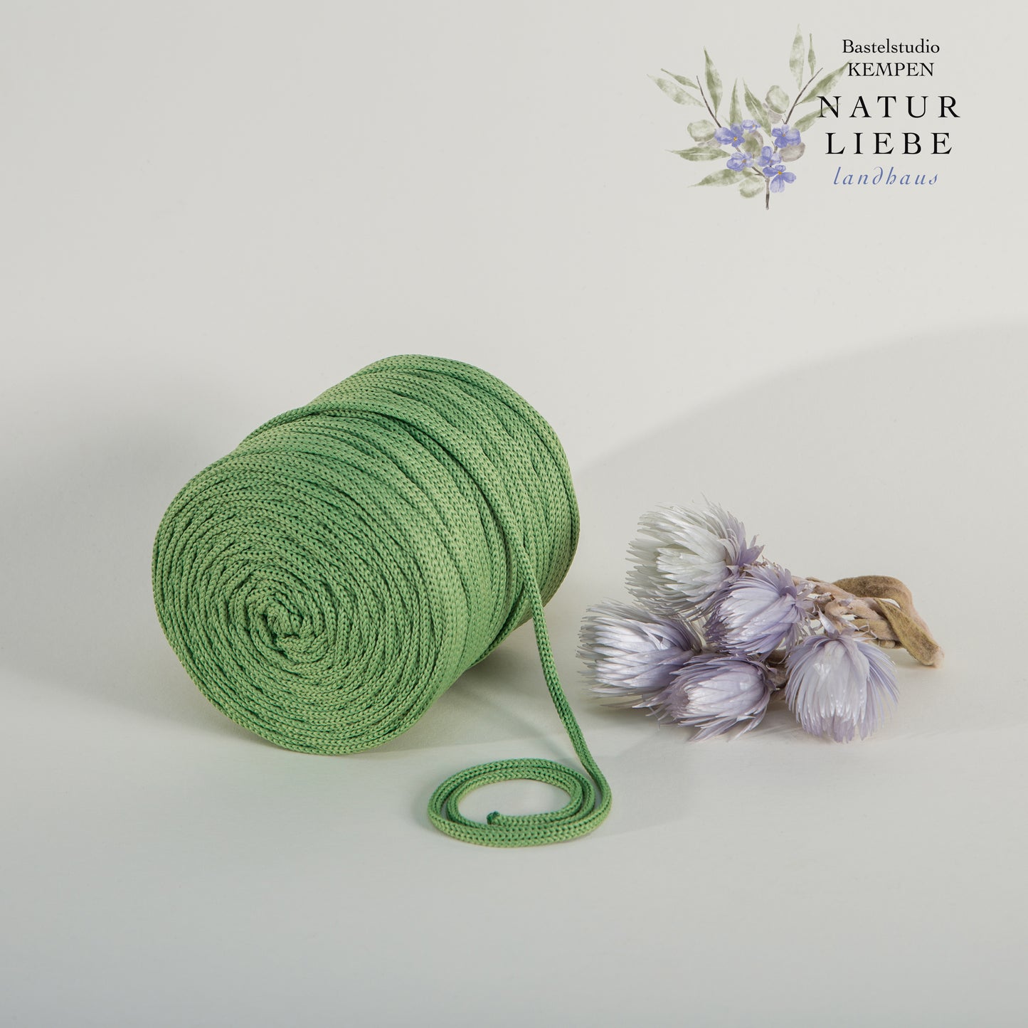 Makramee Garn | 100% Polyester | Stärke 3 mm, geflochten | Länge 100 Meter | Verschiedene Farben | OEKO-TEX zertifiziert