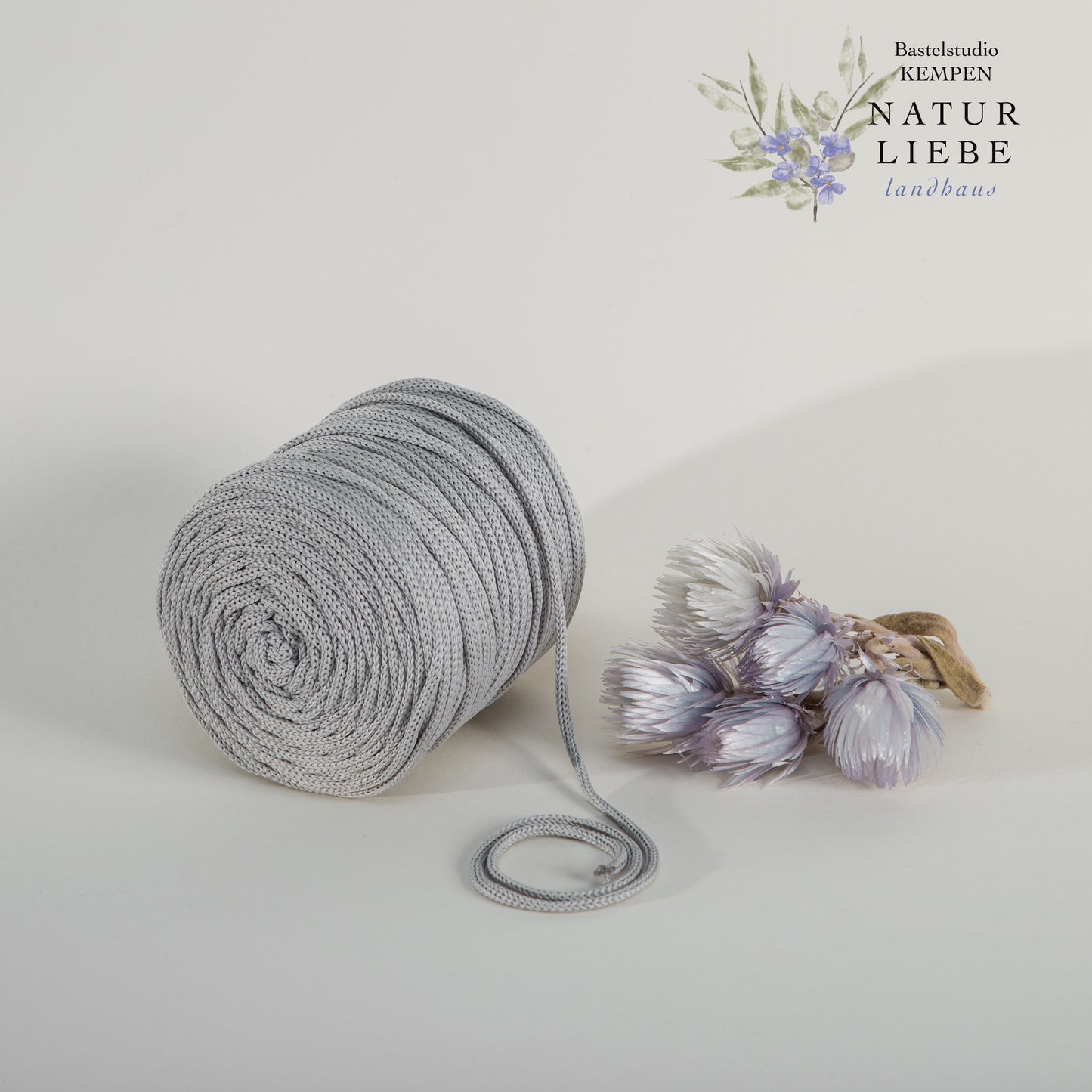 Makramee Garn | 100% Polyester | Stärke 3 mm, geflochten | Länge 100 Meter | Verschiedene Farben | OEKO-TEX zertifiziert