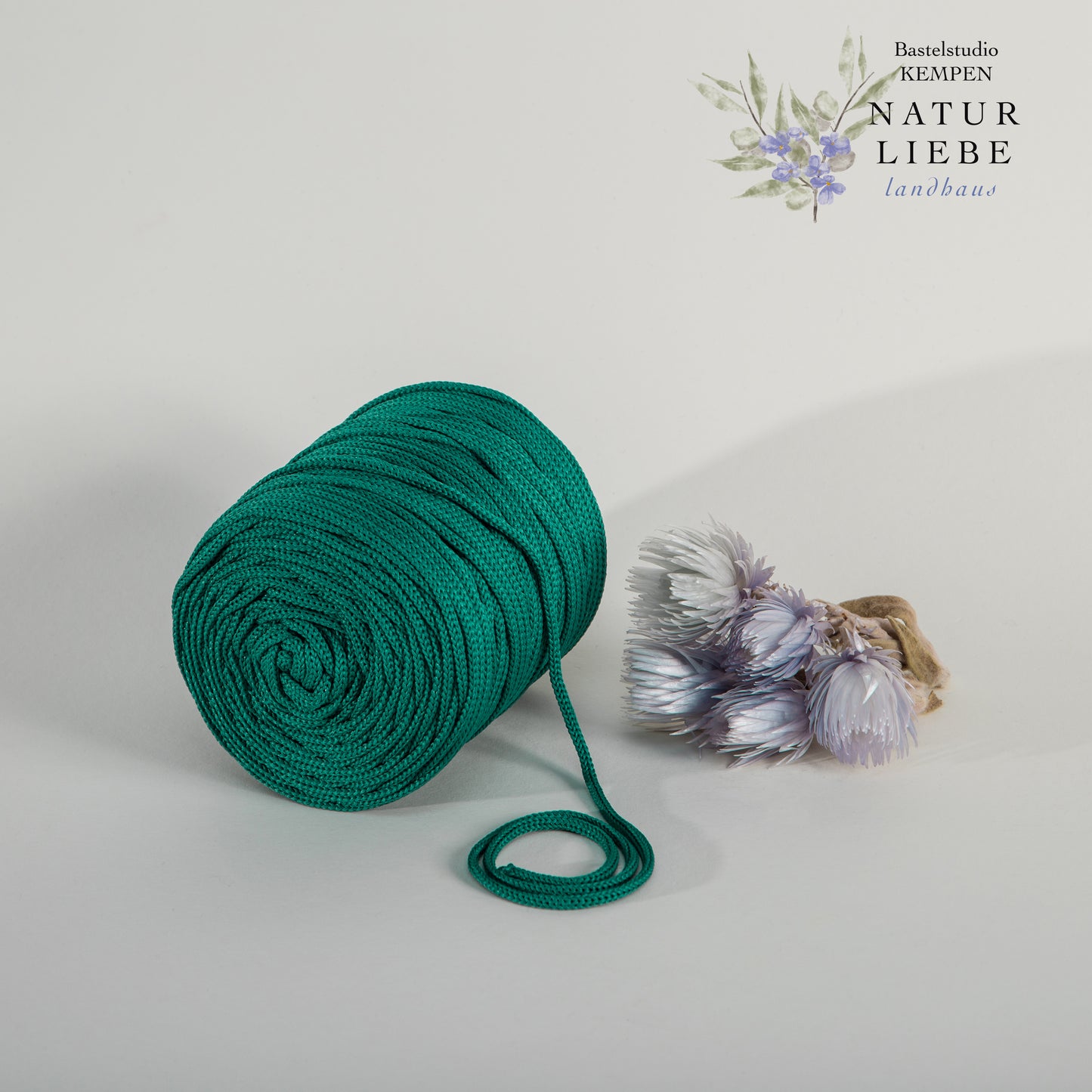 Makramee Garn | 100% Polyester | Stärke 3 mm, geflochten | Länge 100 Meter | Verschiedene Farben | OEKO-TEX zertifiziert