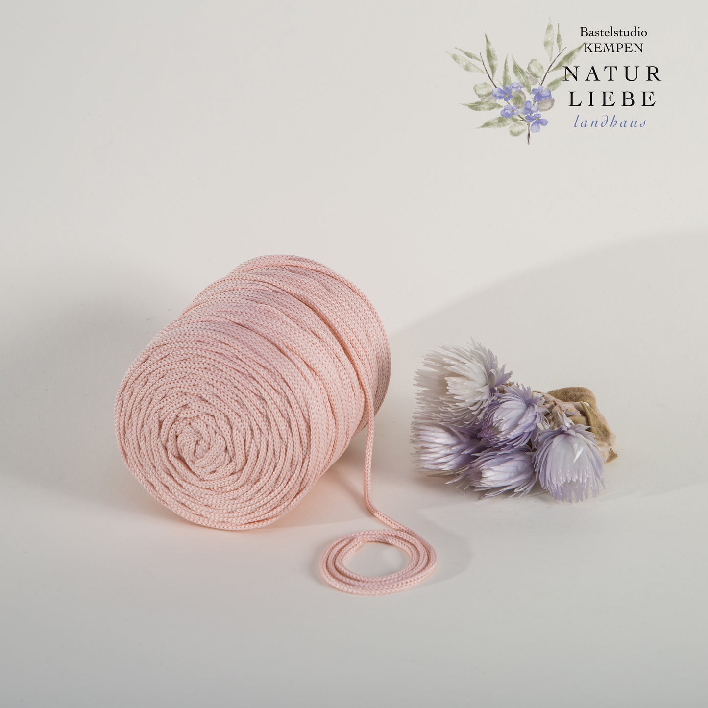 Makramee Garn | 100% Polyester | Stärke 3 mm, geflochten | Länge 100 Meter | Verschiedene Farben | OEKO-TEX zertifiziert