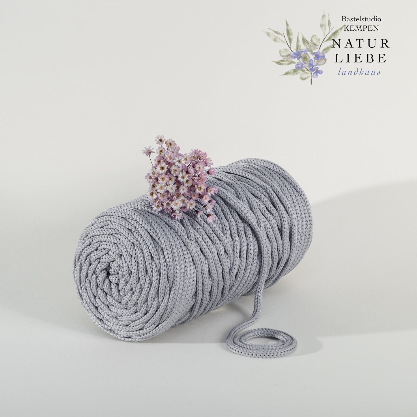 Makramee Garn | 100% Polyester | Stärke 5 mm, geflochten | Länge 100 Meter | Verschiedene Farben | OEKO-TEX zertifiziert