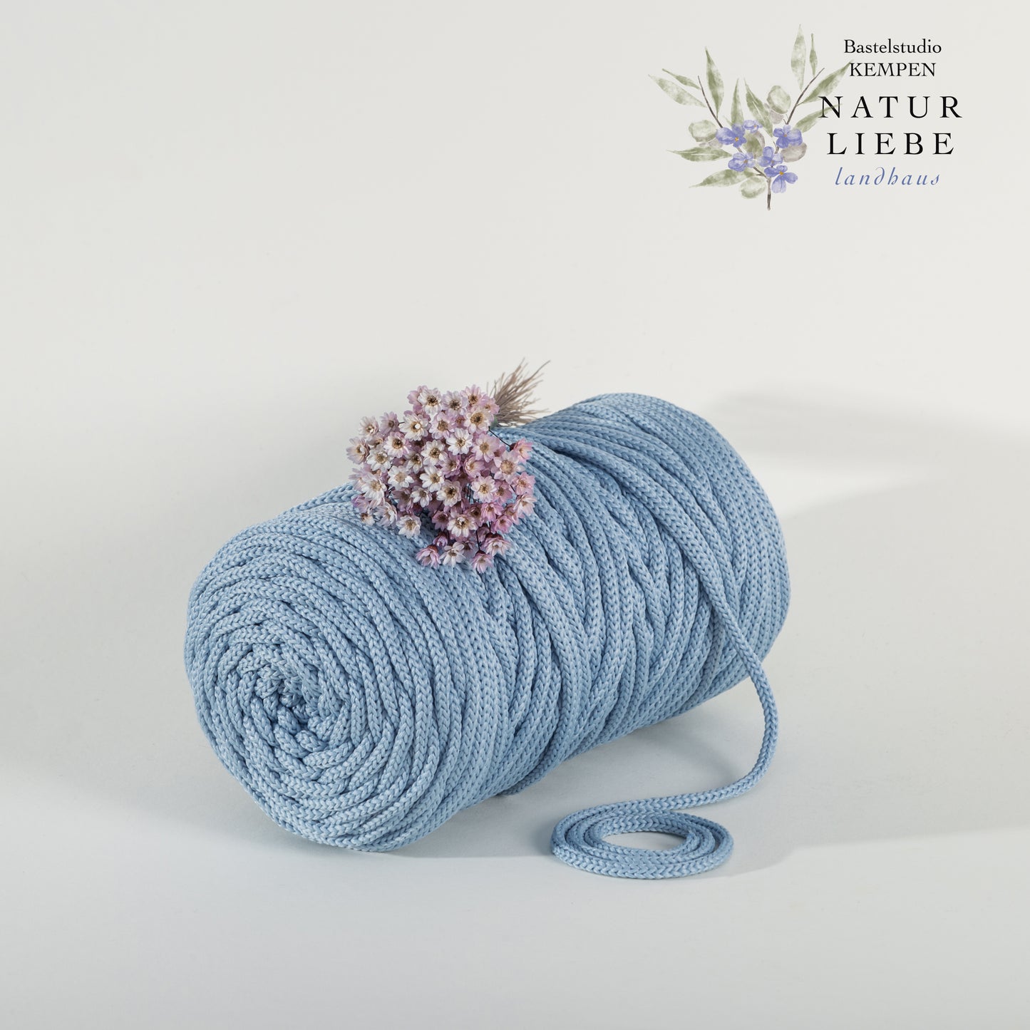 Makramee Garn | 100% Polyester | Stärke 5 mm, geflochten | Länge 100 Meter | Verschiedene Farben | OEKO-TEX zertifiziert