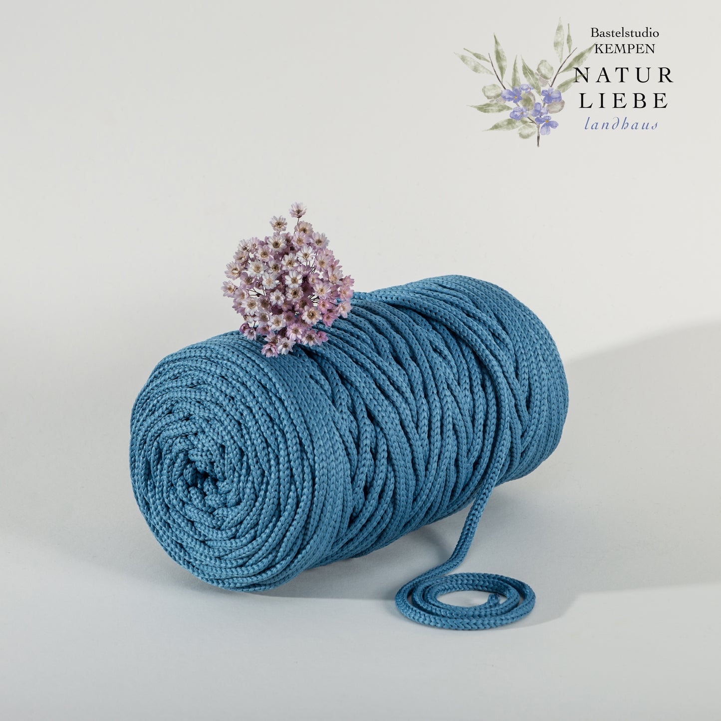 Makramee Garn | 100% Polyester | Stärke 5 mm, geflochten | Länge 100 Meter | Verschiedene Farben | OEKO-TEX zertifiziert