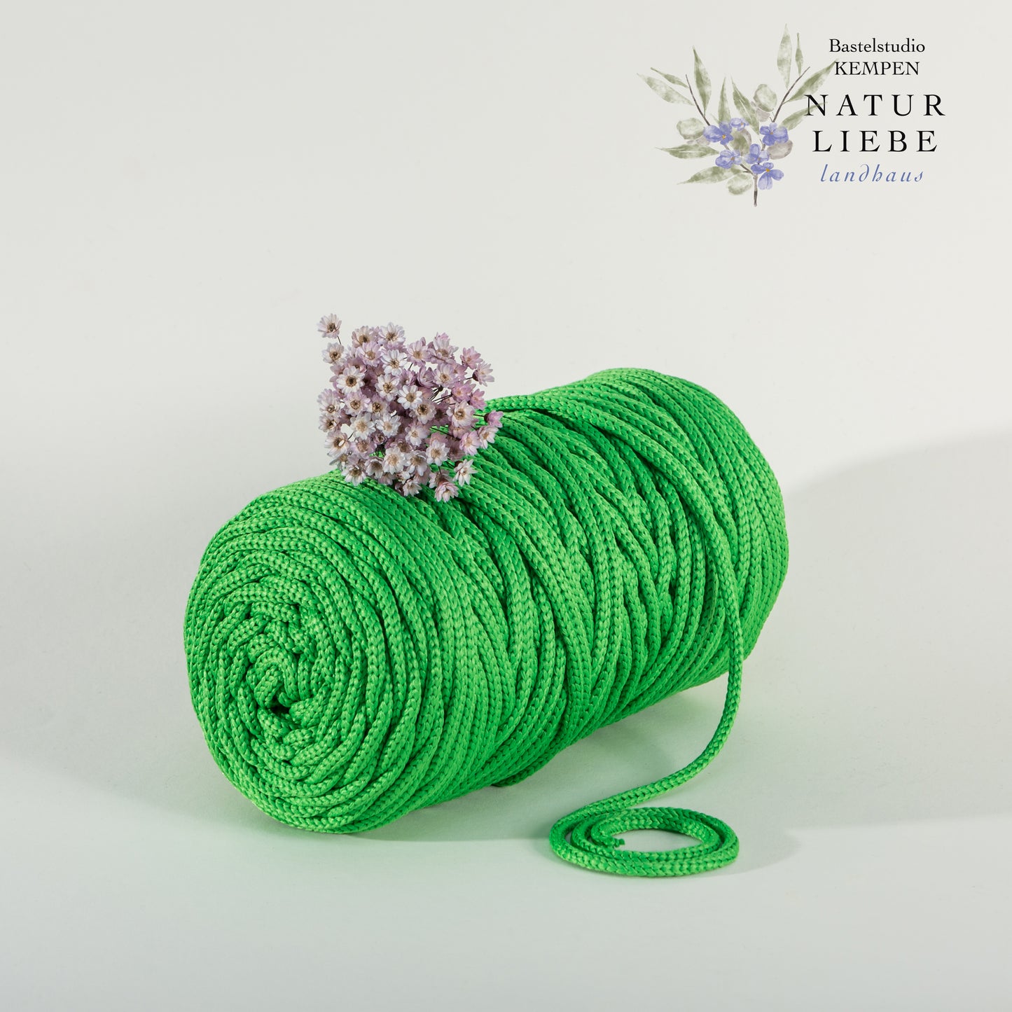 Makramee Garn | 100% Polyester | Stärke 5 mm, geflochten | Länge 100 Meter | Verschiedene Farben | OEKO-TEX zertifiziert