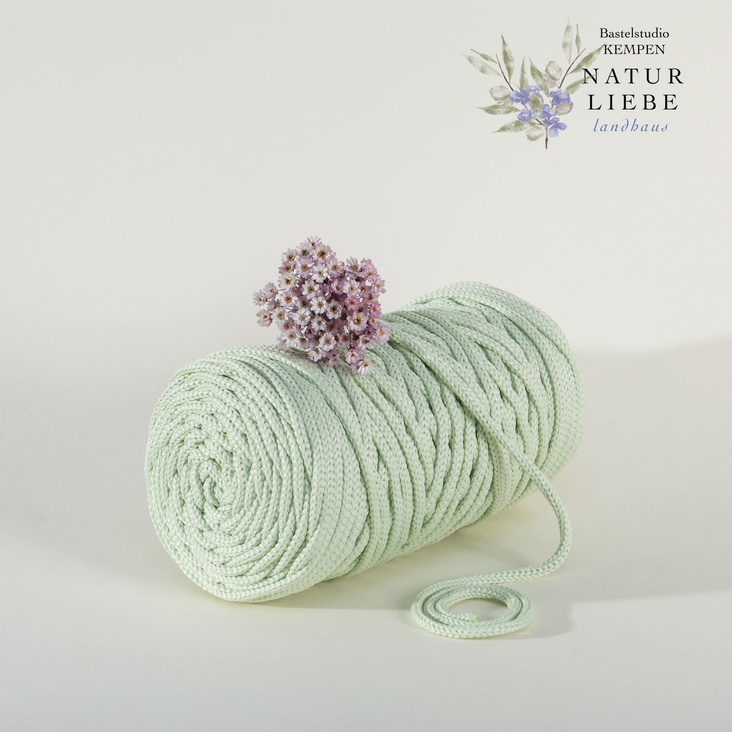 Makramee Garn | 100% Polyester | Stärke 5 mm, geflochten | Länge 100 Meter | Verschiedene Farben | OEKO-TEX zertifiziert