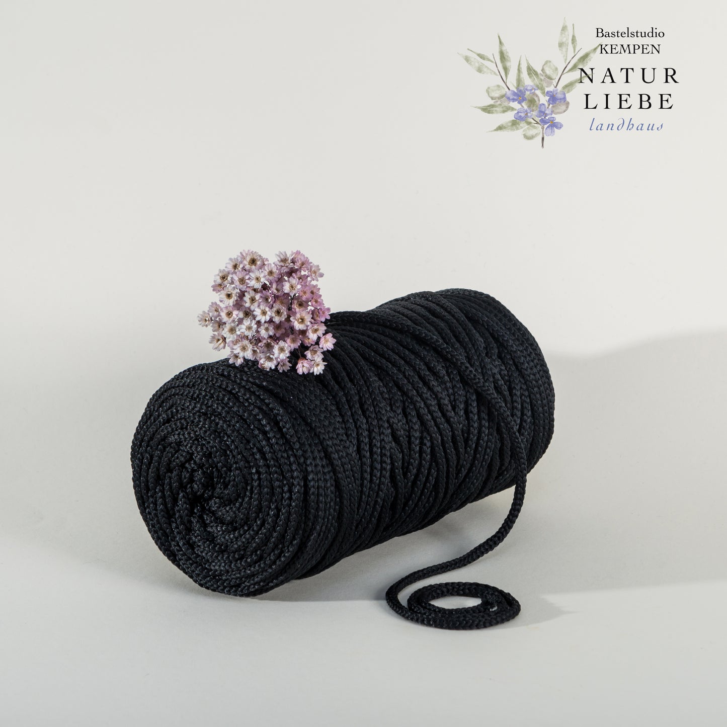 Makramee Garn | 100% Polyester | Stärke 5 mm, geflochten | Länge 100 Meter | Verschiedene Farben | OEKO-TEX zertifiziert