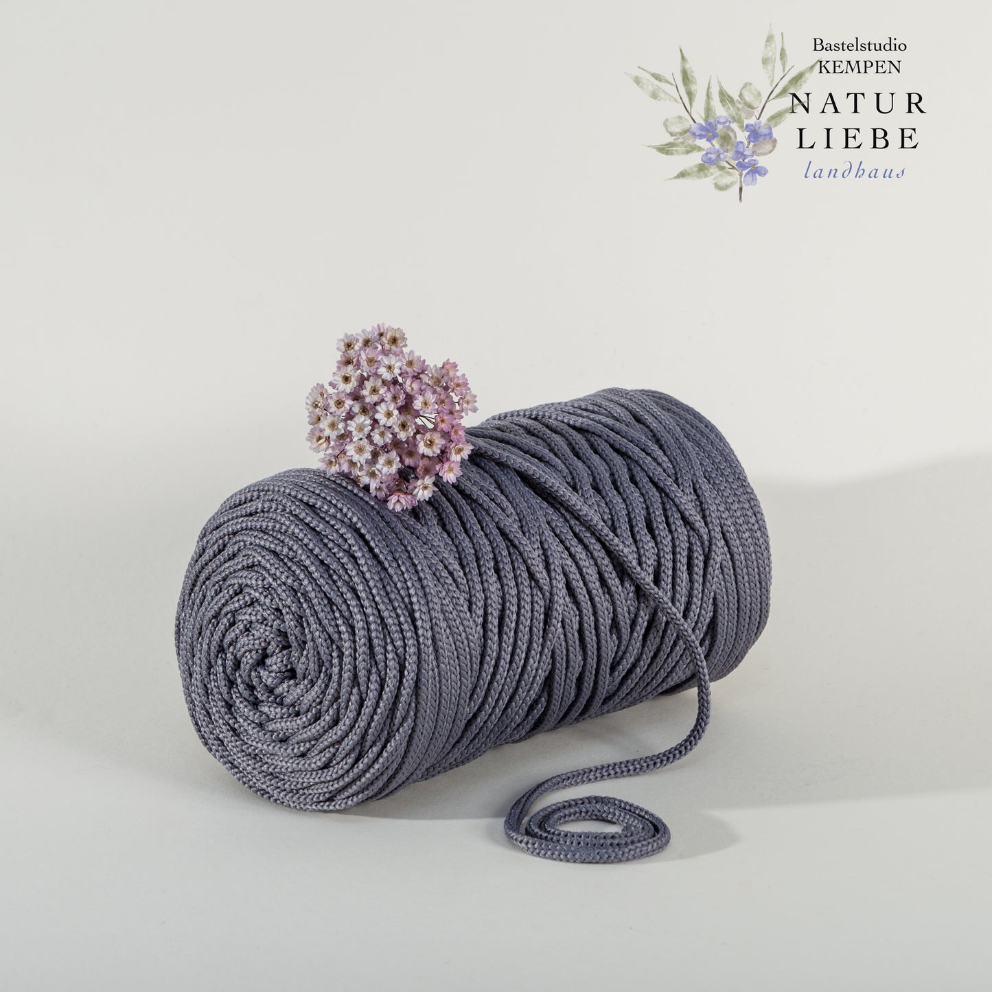 Makramee Garn | 100% Polyester | Stärke 5 mm, geflochten | Länge 100 Meter | Verschiedene Farben | OEKO-TEX zertifiziert