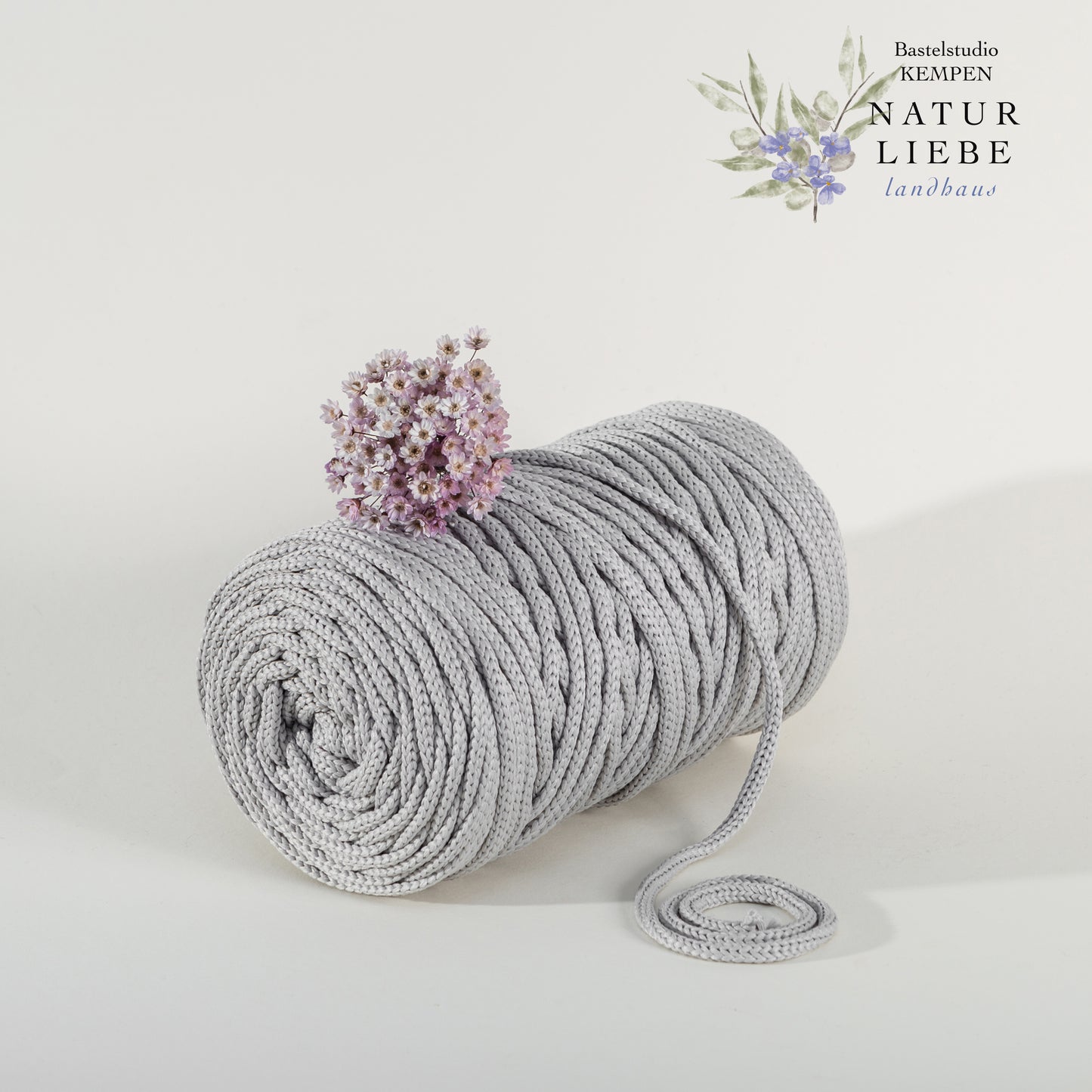 Makramee Garn | 100% Polyester | Stärke 5 mm, geflochten | Länge 100 Meter | Verschiedene Farben | OEKO-TEX zertifiziert